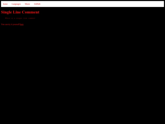 python3examples/examples/lesson-00001-comments-single-line-comment screenshot