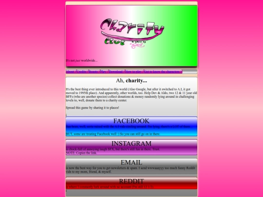 Other/Charity Club page screenshot