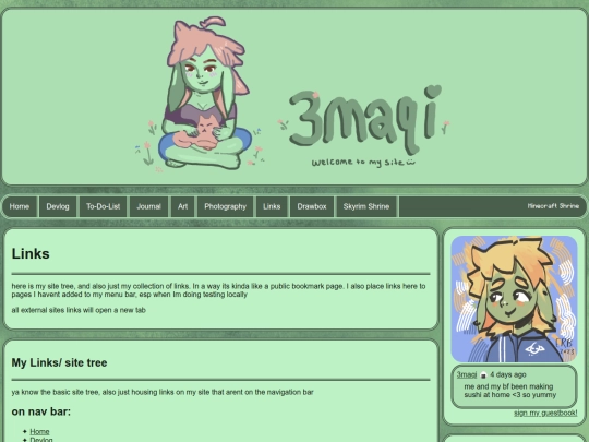 Links screenshot