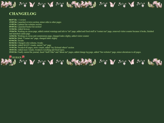 changelog screenshot