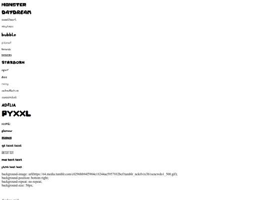 fonts screenshot