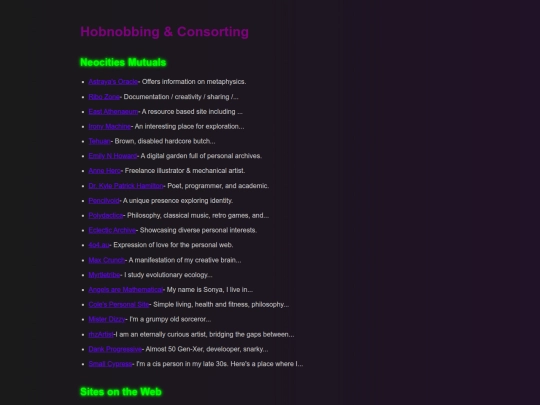 links screenshot