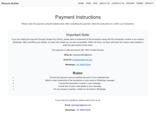 payment screenshot
