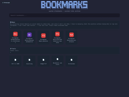 bookmarks screenshot
