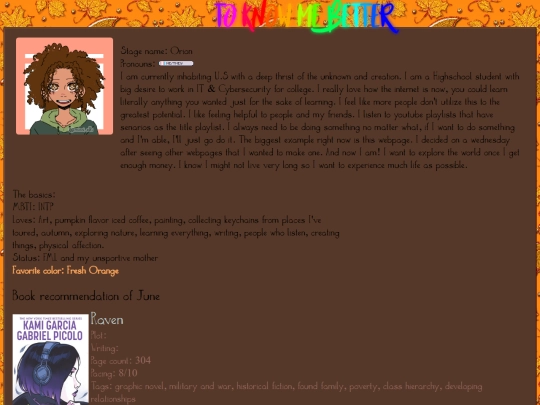 About-me screenshot