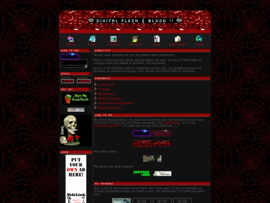 links screenshot