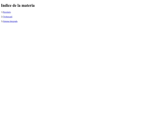 index/indice screenshot