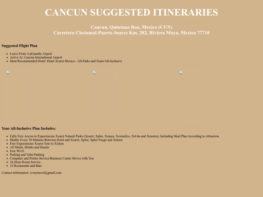 itinerary screenshot