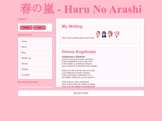 Pages/Writing screenshot