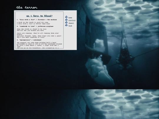 theterror/tozerplaylist screenshot
