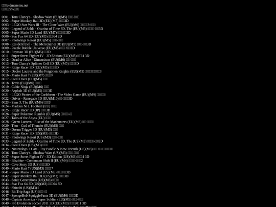 list screenshot