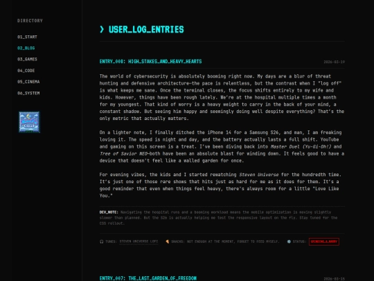 blog screenshot