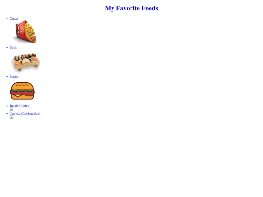 foods screenshot