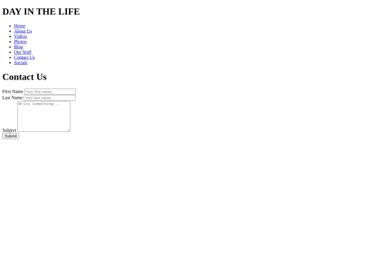 dayinthelife/contactus screenshot