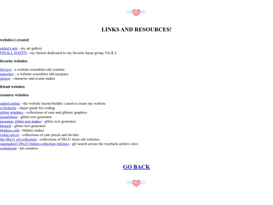 links screenshot