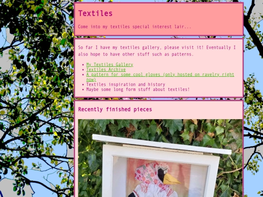 textiles screenshot