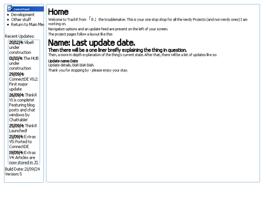 DE/PRJ/prjwindow screenshot