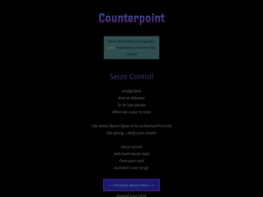 lyrics/seize-control screenshot