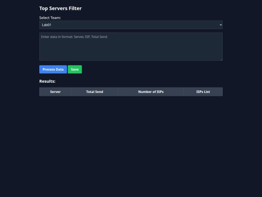 cln/topsrvs screenshot