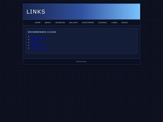 links screenshot