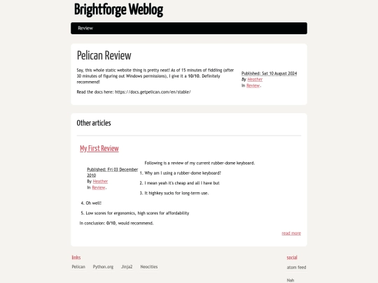 pelican-test screenshot