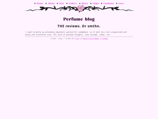 perfumes/blog screenshot