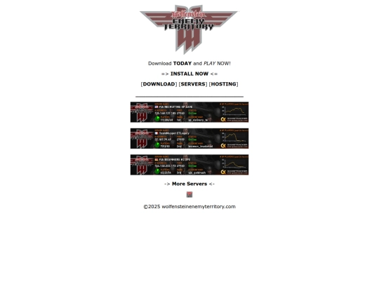Servers screenshot