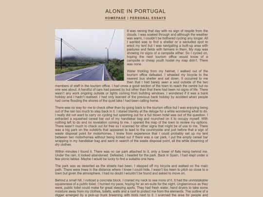 Personal Essays/aloneinportugal screenshot