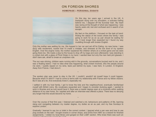 Personal Essays/onforeignshores screenshot