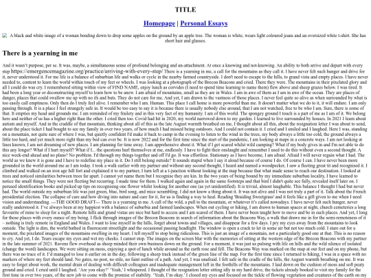 Personal Essays/yearning screenshot