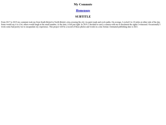 Zines/mycommute screenshot