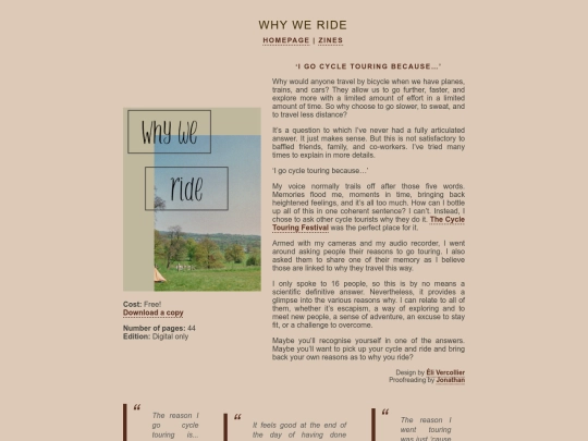 Zines/whyweride screenshot