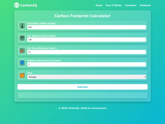 CarbonX/CarbonX/calculate screenshot