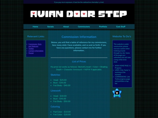 commissioninfo screenshot