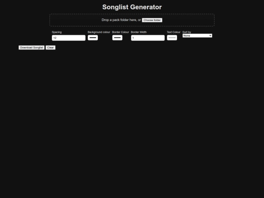 songlistgenerator screenshot