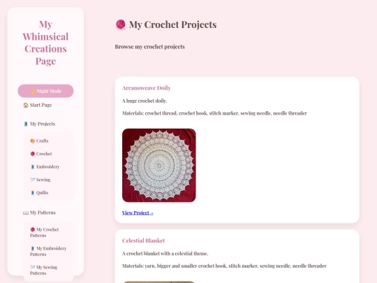 crochetprojects screenshot