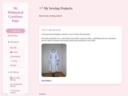 sewingprojects screenshot