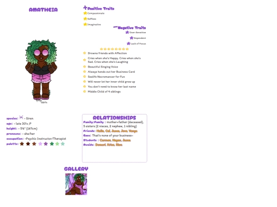 charaprofile/Amatheia screenshot