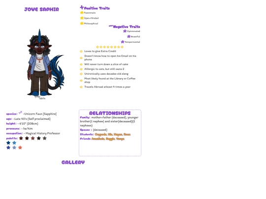 charaprofile/Jove screenshot