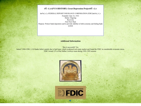 FDIC screenshot