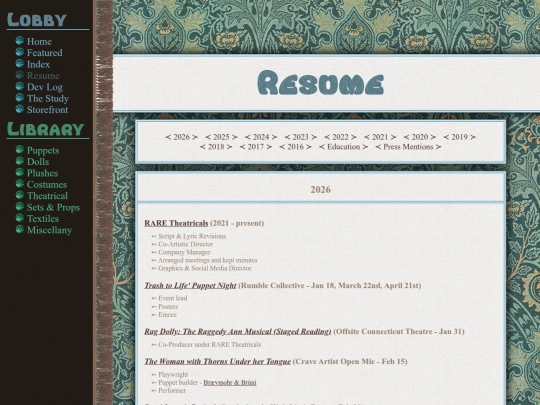 Resume screenshot