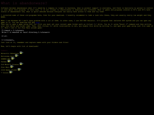 abandonware screenshot