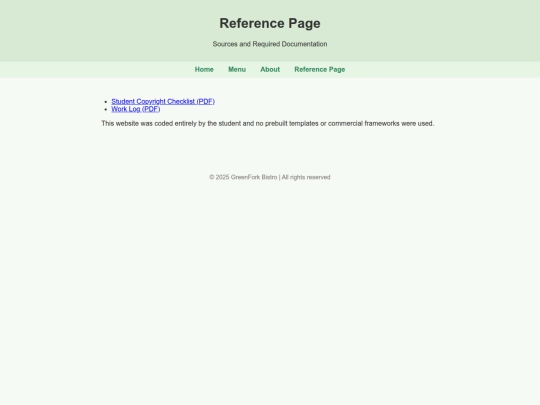 references screenshot