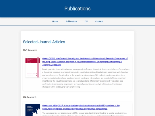 mypublications screenshot