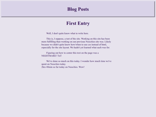 Posts/FirstEntry screenshot