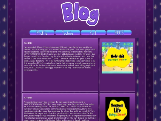 Blog screenshot