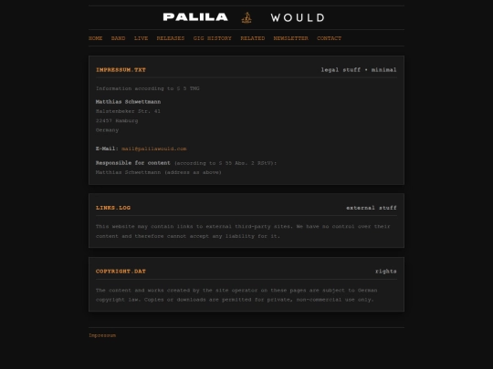 pages/impressum screenshot