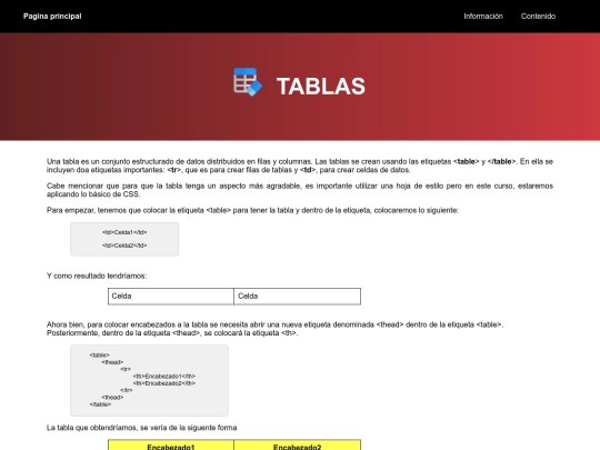 Tablas screenshot