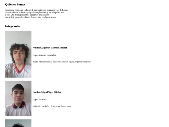 Inicio/Quienes screenshot