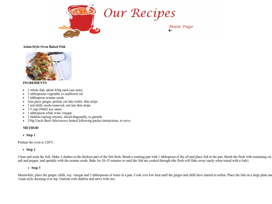 Asian Style Oven Baked Fish screenshot